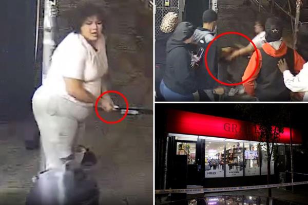 凶狠的斗殴视频显示，一名22岁女子在市中心被刺身亡