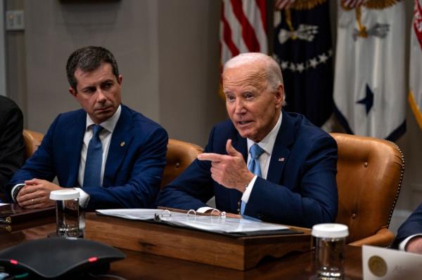 Joe Biden in a meeting at the White House on October 1
