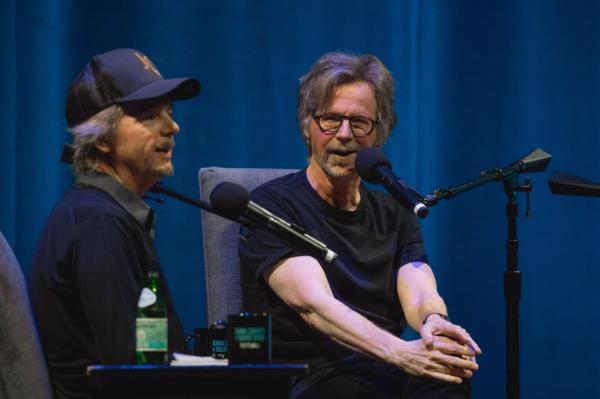 David Spade, Dana Carvey recording their podcast at 2022 Moo<em></em>ntower Just For Laughs