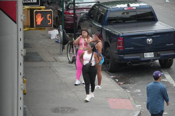 Alleged sex workers on Roosevelt Avenue