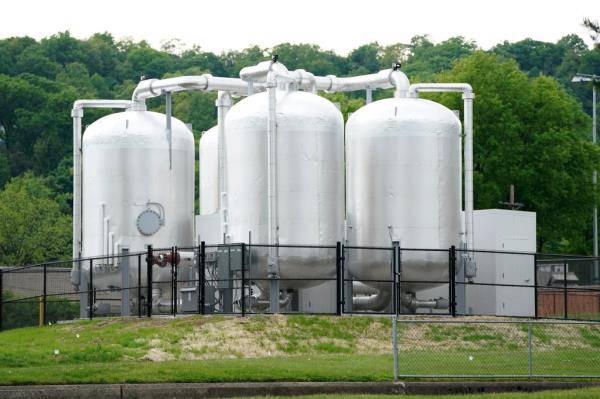 Wter treatment system tanks, in Hawthorne, NJ.
