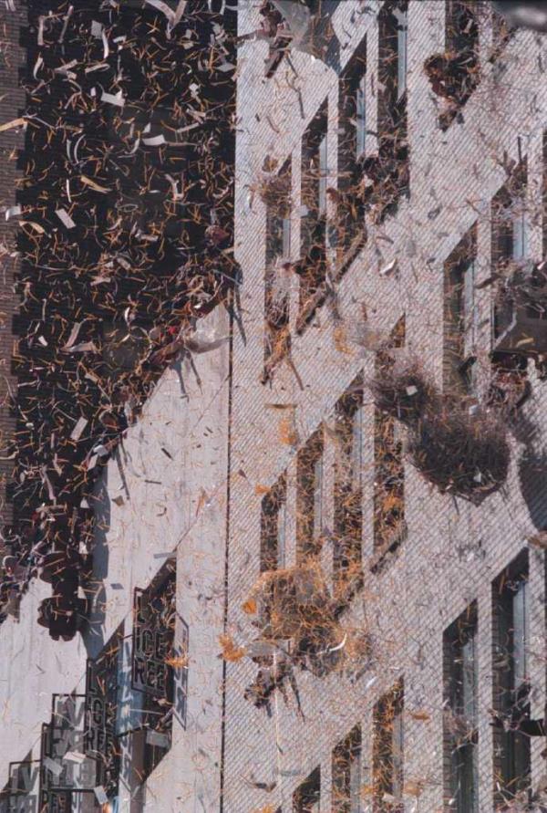 tremendous amounts of ticker tape and  co<em></em>nfetti tossed by people in windows.  