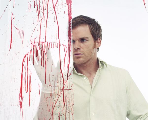 Michael C. Hall as Dexter. 