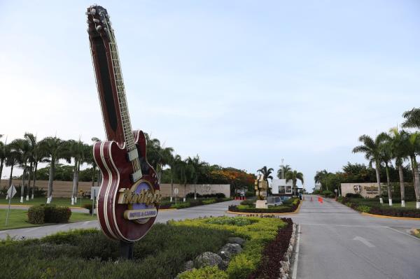 A photo of the entrance to the Hard Rock hote in Punta Cana, D.R.
