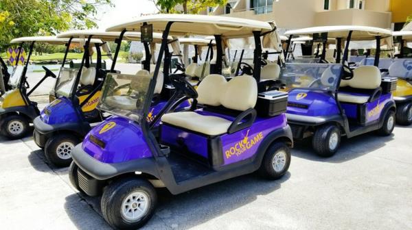 A photo of a golf cart