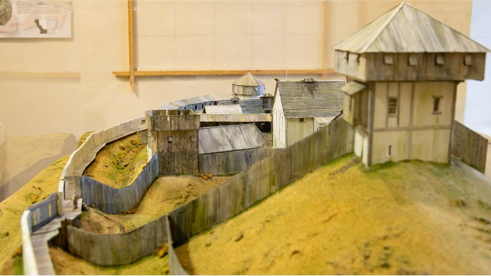 A model of Mo<em></em>ntgomery Castle originally